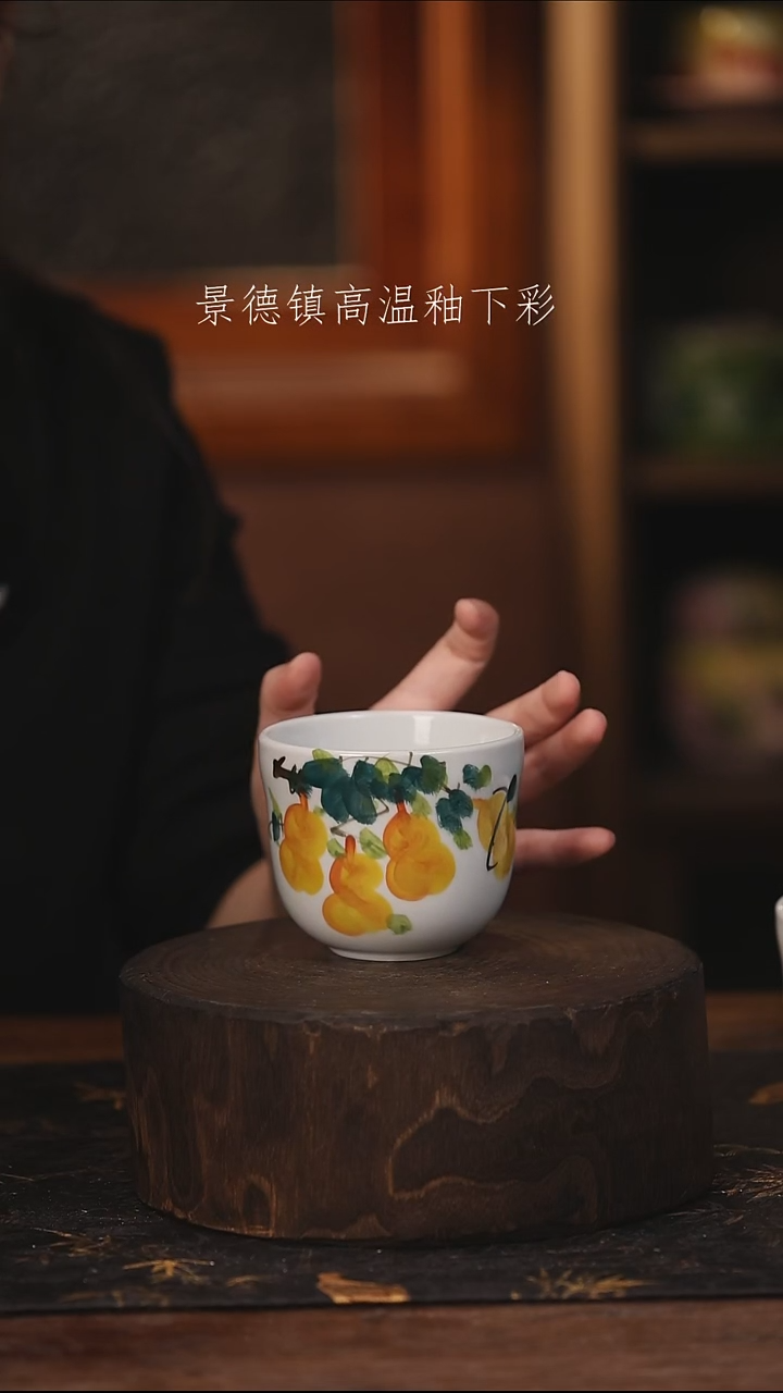 陶瓷景德镇高温釉下手绘陶瓷@L693@