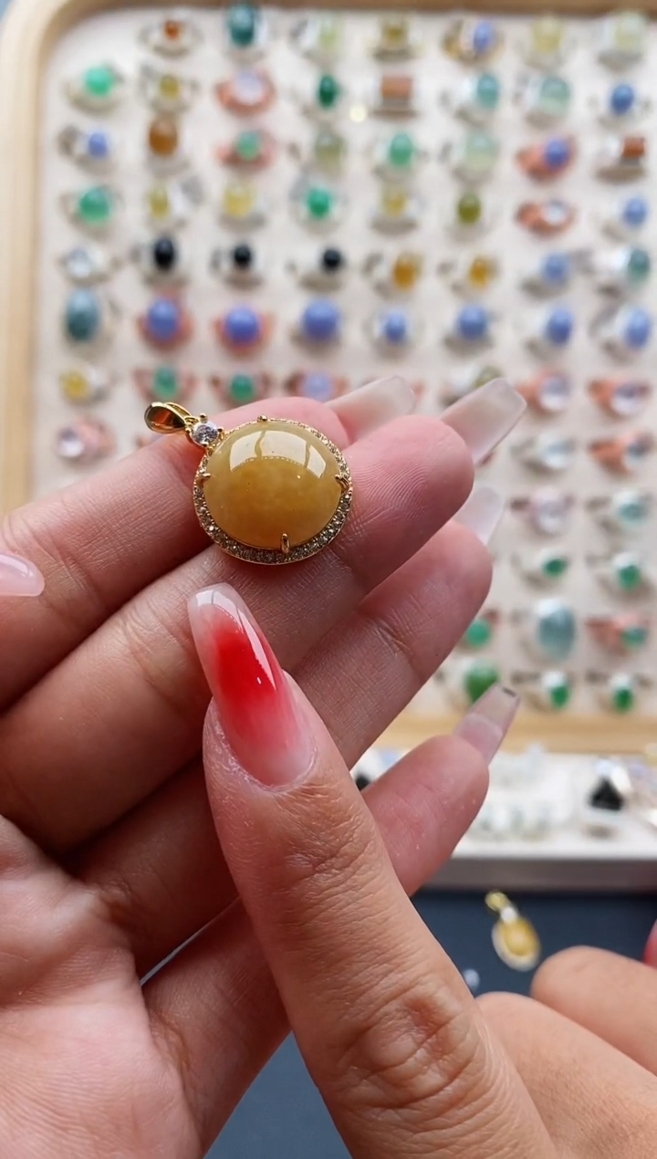 【闪购商品】翡翠戒指银S925镶嵌缅甸天然A货翡翠222 3+8