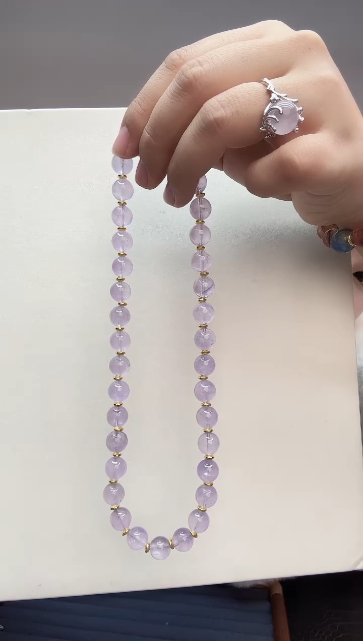 未镶嵌手链水晶天然薰衣草紫水晶项链10