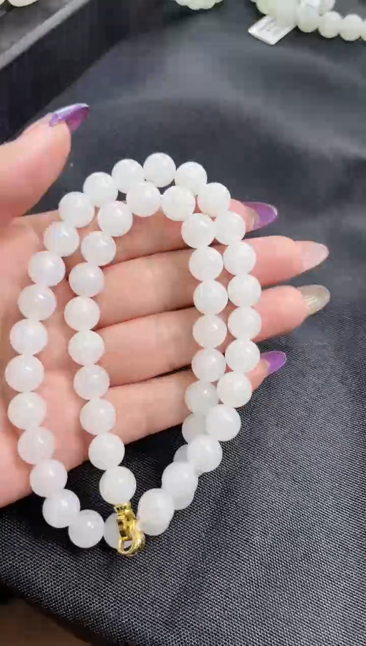 【闪购商品】和田玉项链未镶嵌10MM 多样性发一