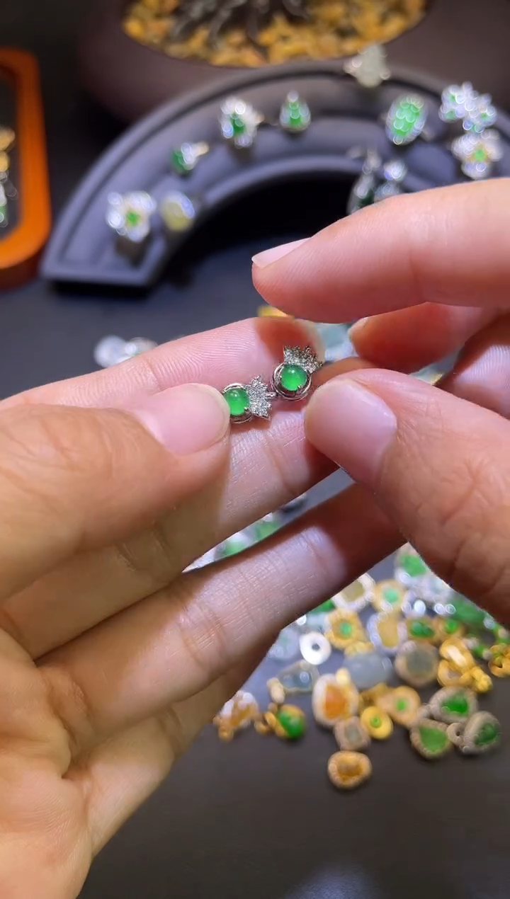 吊坠(不含链)银S925镶嵌翡翠1