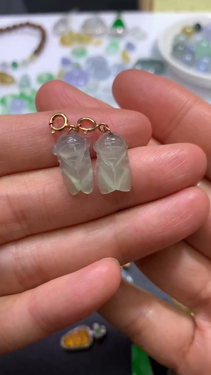 18K金镶嵌定制翡翠18K金镶嵌 定制翡翠