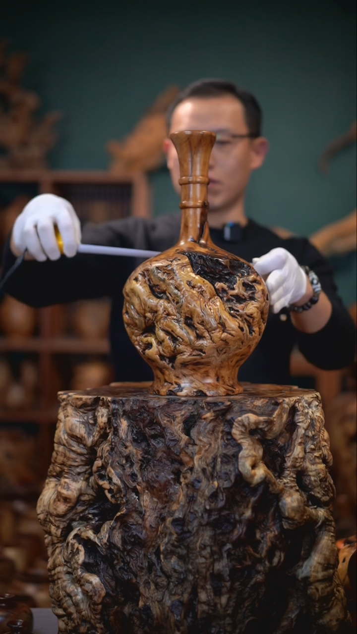 【闪购商品】枣木雷击枣木天球瓶
