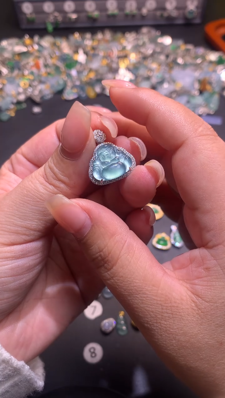 【闪购商品】翡翠吊坠(不含链)银S925镶嵌1