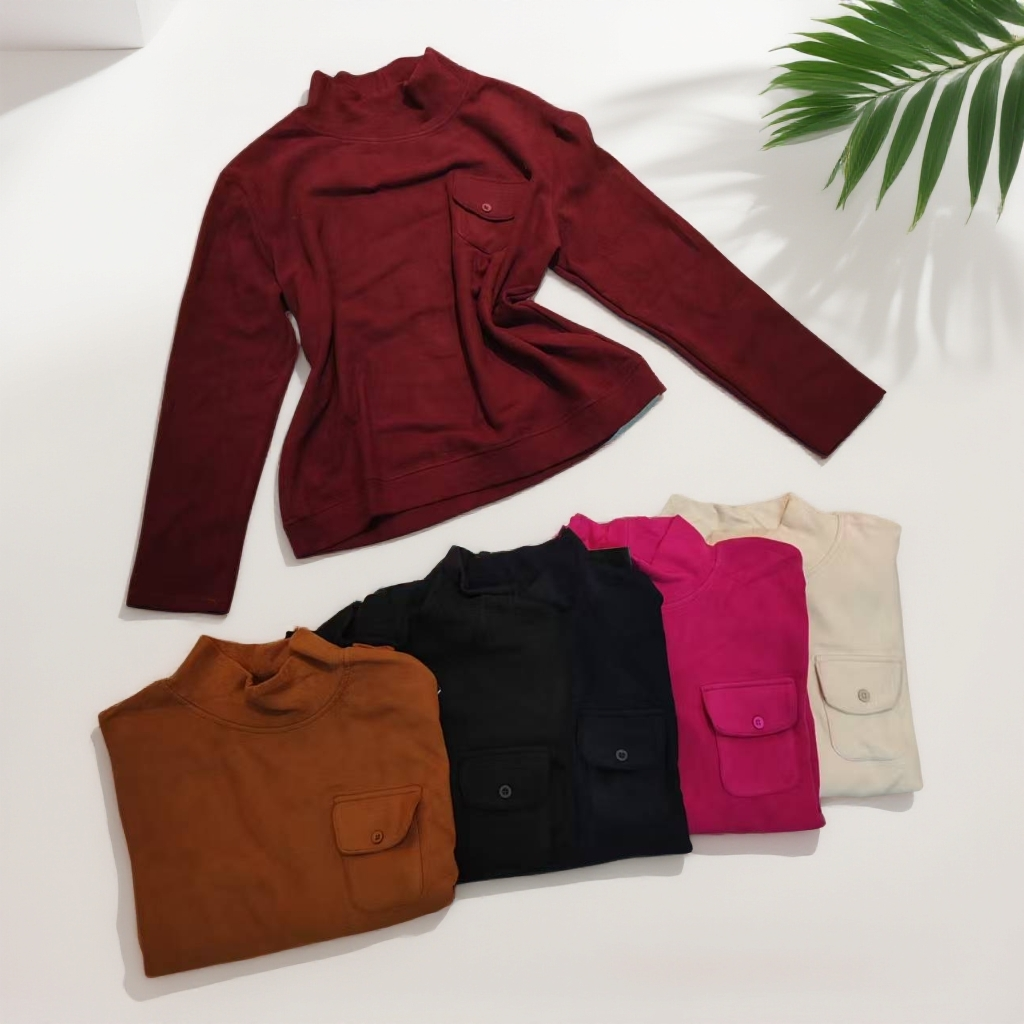 8215（飞儿同款）打底衫双面德绒加厚内搭洋气百搭打底