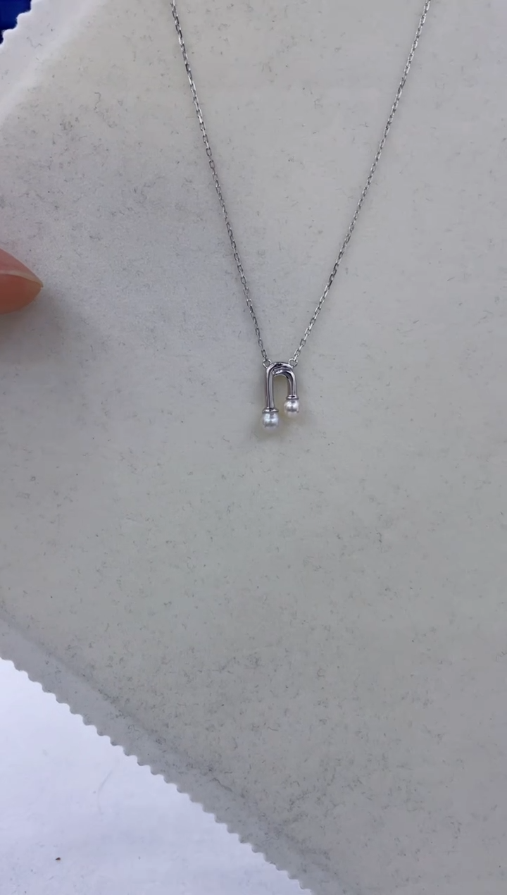 颈饰银S925镶嵌海水珍珠  