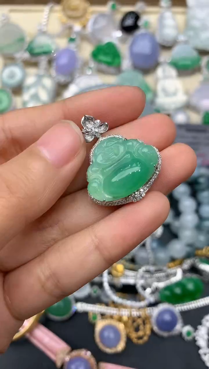 【闪购商品】翡翠颈饰18K金镶嵌265-中国好珍宝