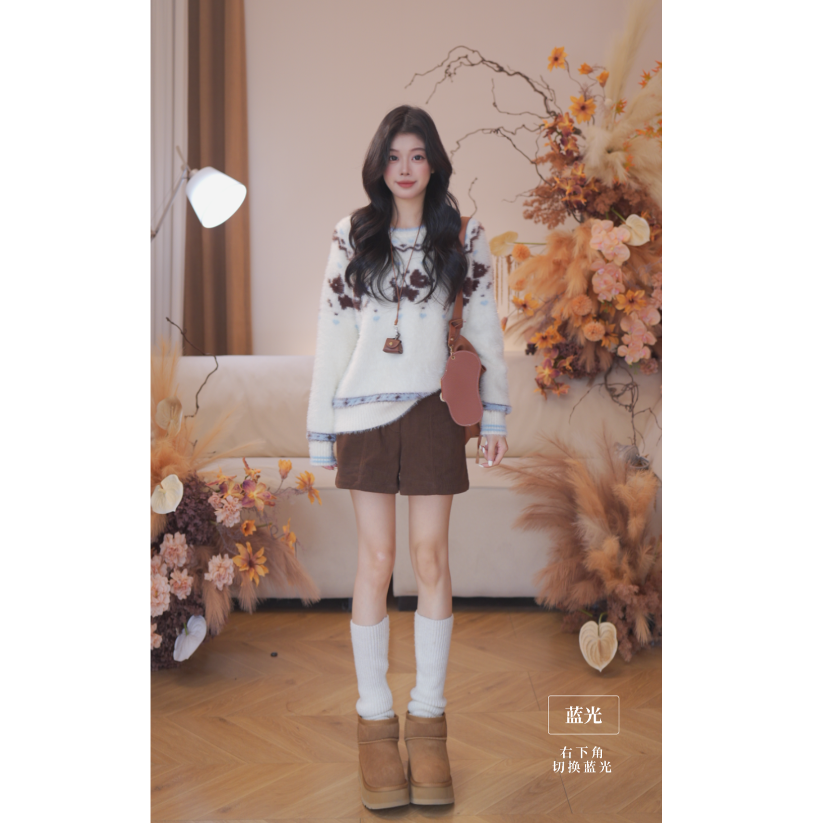 曾小咸 慵懒风韩版休闲软糯糯毛衣ZA54MZH1427