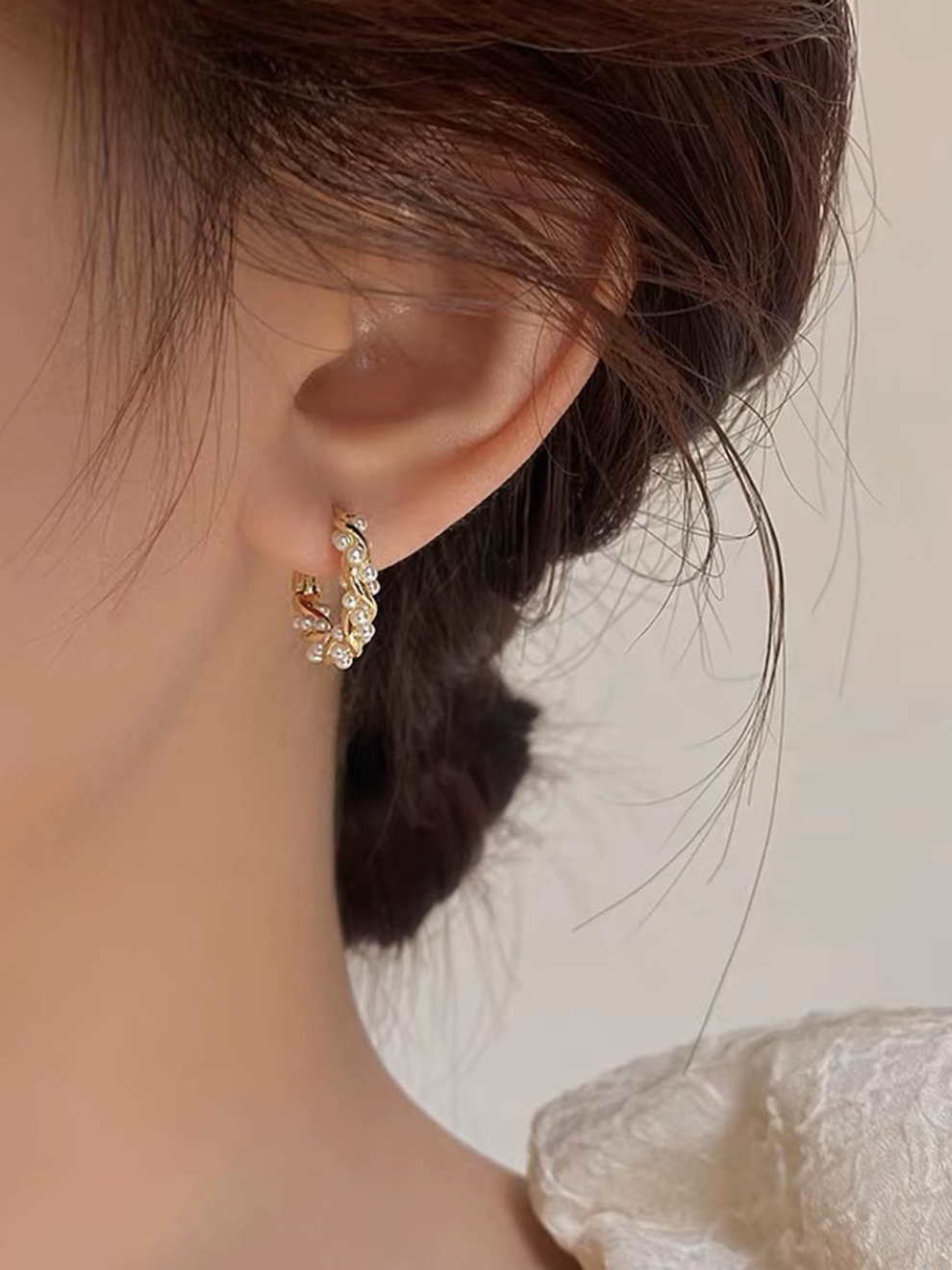 铜合金锆石耳饰 S488时尚百搭耳饰