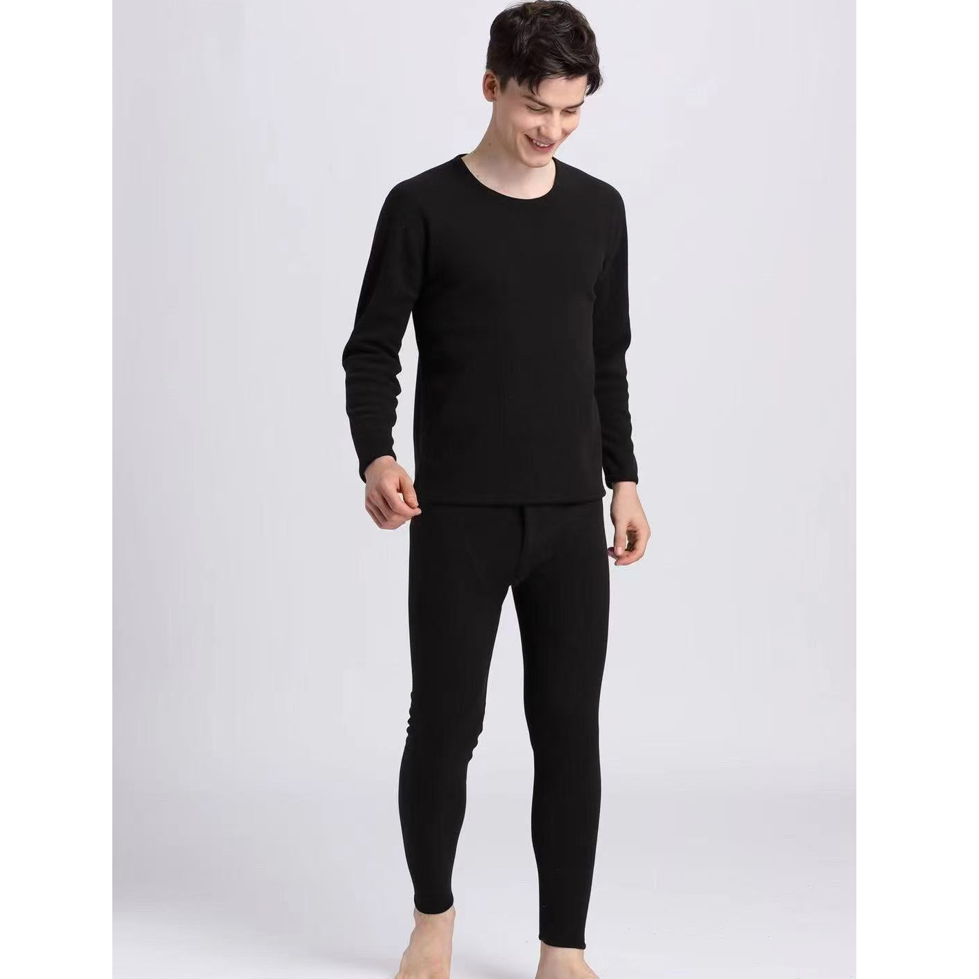 秋冬男女保暖套装加厚加绒秋衣秋裤打底