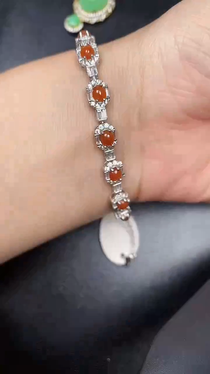 银S925镶嵌戒指翡翠3500