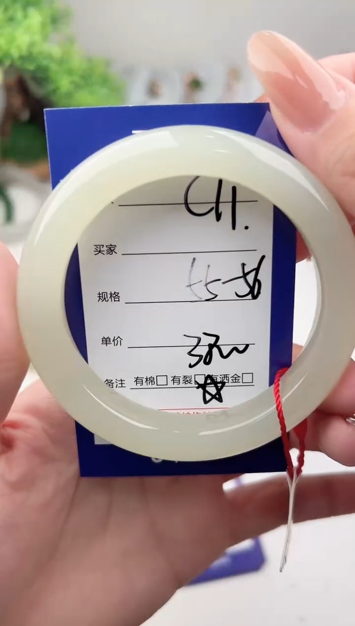 未镶嵌手镯和田玉微色差C11