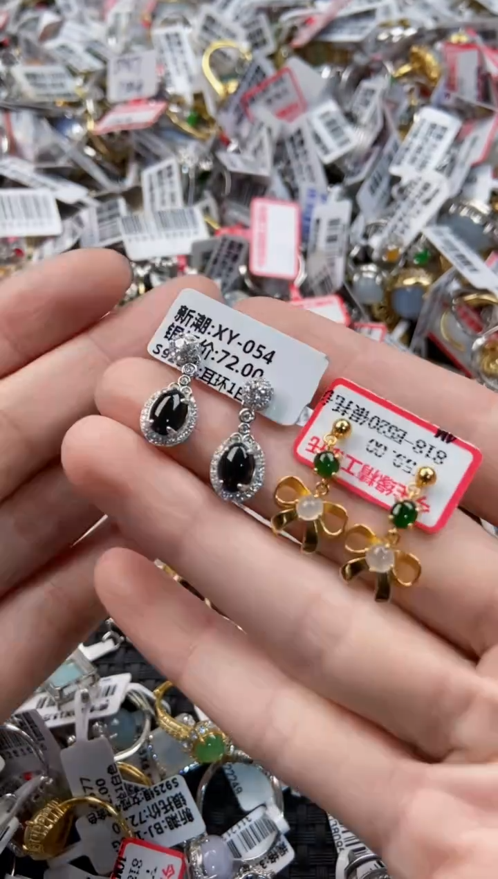 翡翠戒指银S925镶嵌222------1