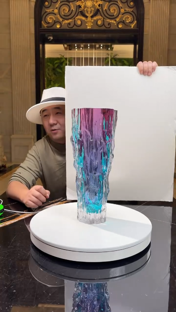 【闪购商品】茶宠AJ06594紫罗兰肌理纹花器