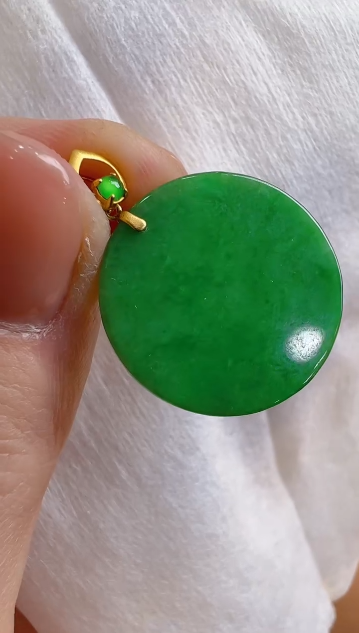 【闪购商品】翡翠吊坠(不含链)18K金镶嵌多样性发货拍一发一