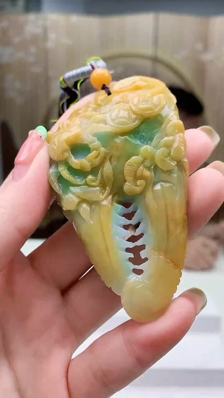 未镶嵌定制翡翠5153ry-毛货挂件21