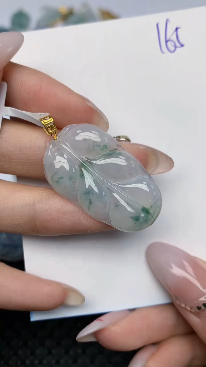 【闪购商品】翡翠颈饰18K金镶嵌 天然翡翠A货，