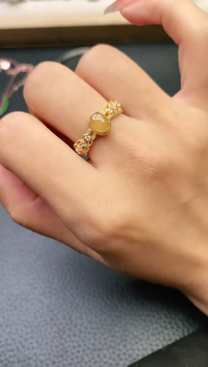 【闪购商品】翡翠戒指银S925镶嵌1111