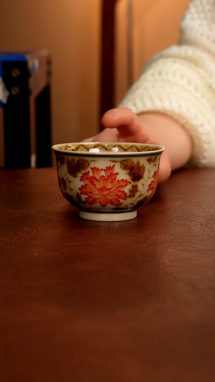 摆件陶景德镇瓷器，明成化青花瓷手绘茶具~