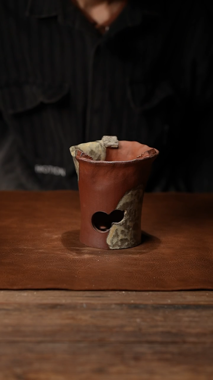 008窑变落灰手捏花炭炉