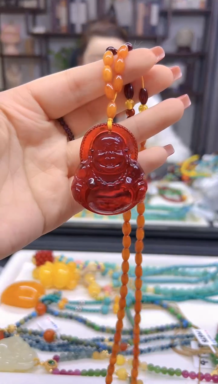 【闪购商品】血珀毛衣链未镶嵌M615