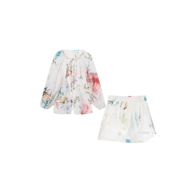 【龙哥专属】百搭时尚花花设计上衣+短裤套装 汉服 D7F29307H 2612