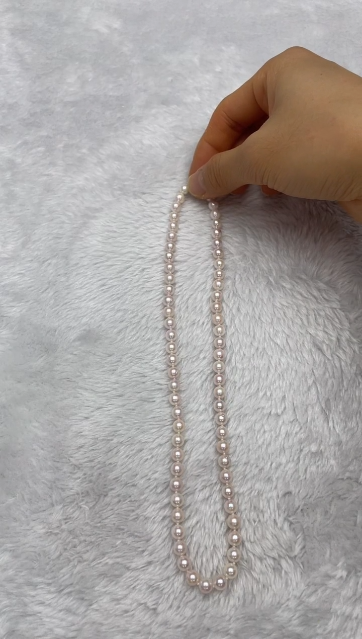 项链银S925镶嵌海水珍珠AK6-6.5mm