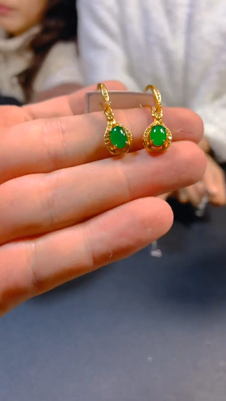 【闪购商品】翡翠耳饰未镶嵌0883960024多样性发一