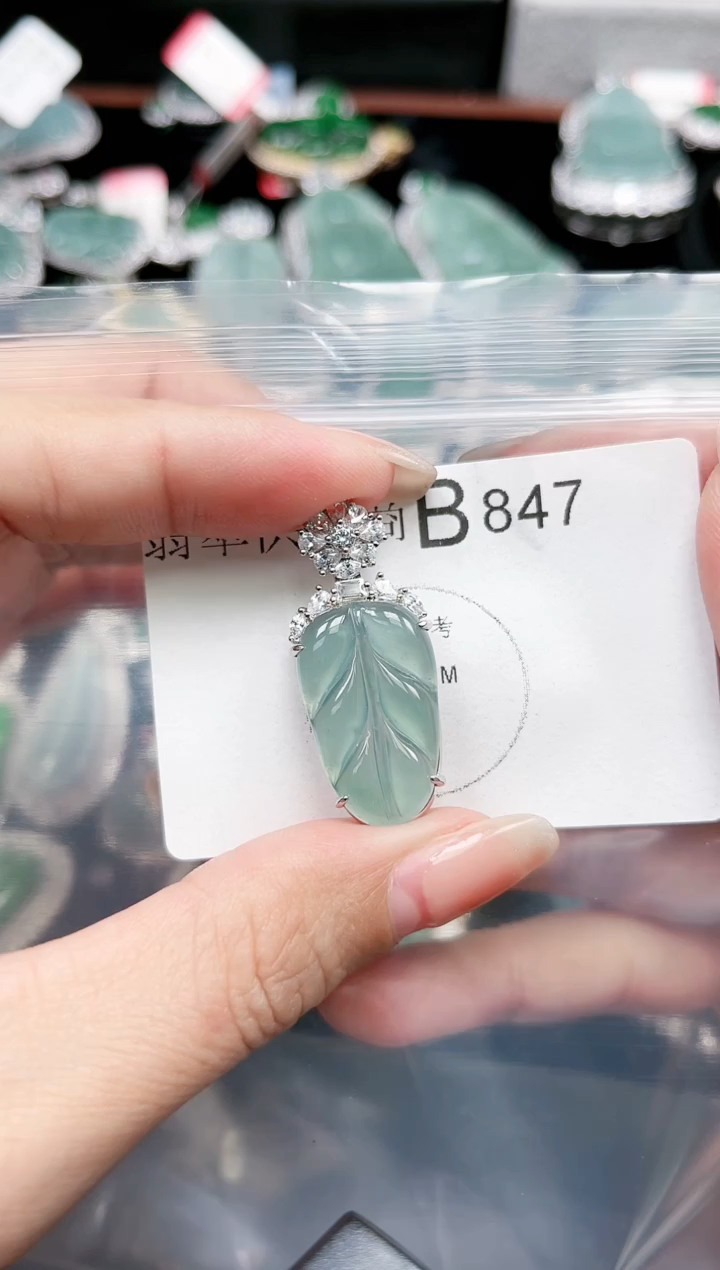 【闪购商品】翡翠颈饰未镶嵌847赠皮绳