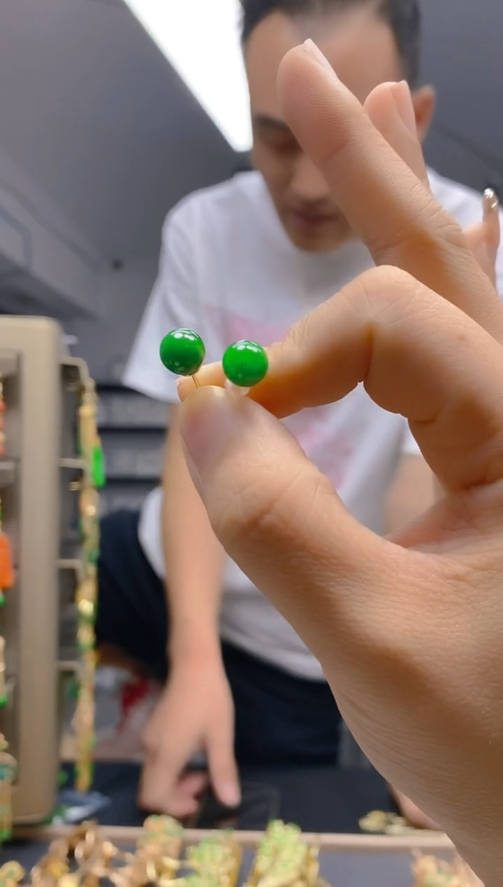 【闪购商品】翡翠耳饰合金0622翡翠耳钉