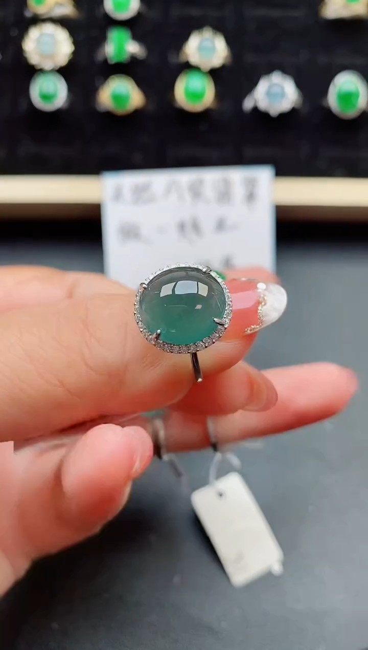 【闪购商品】翡翠戒指银S925镶嵌000850