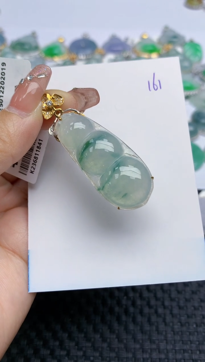 【闪购商品】翡翠颈饰18K金镶嵌天然A货翡翠 161