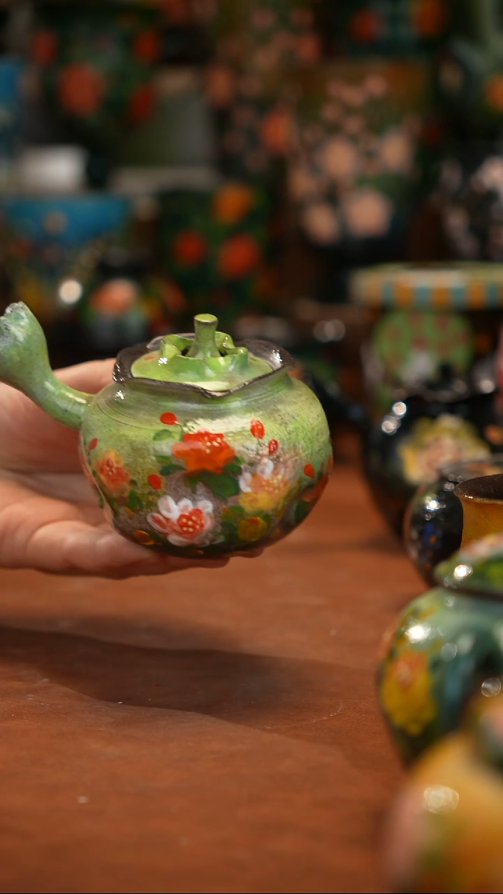 紫砂油画   釉下彩   壶