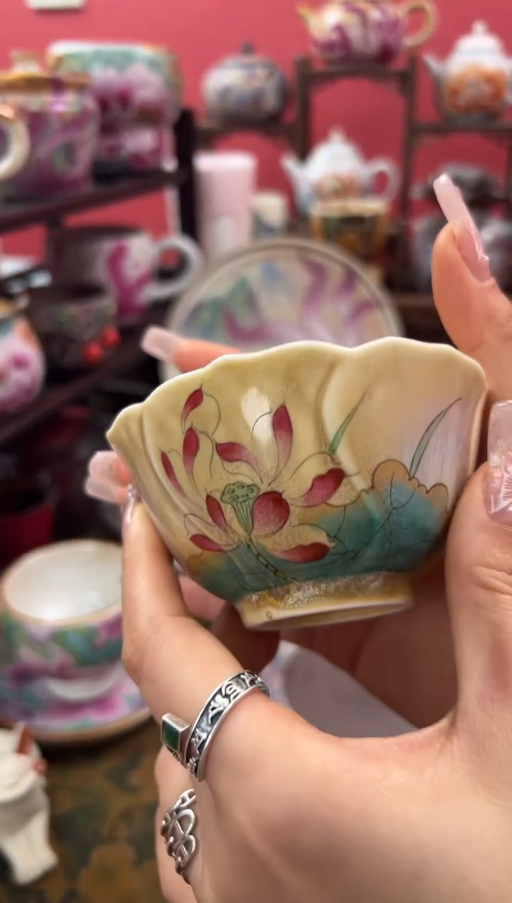 【闪购商品】清水柴烧手绘山水主人杯