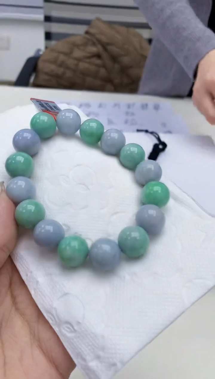 【闪购商品】定制翡翠未镶嵌4852kk-毛货手串46