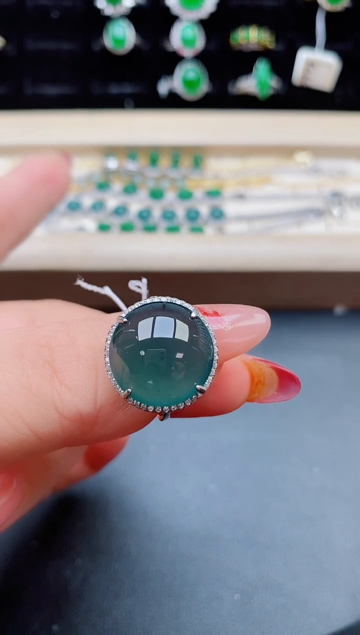 【闪购商品】翡翠戒指银S925镶嵌321321