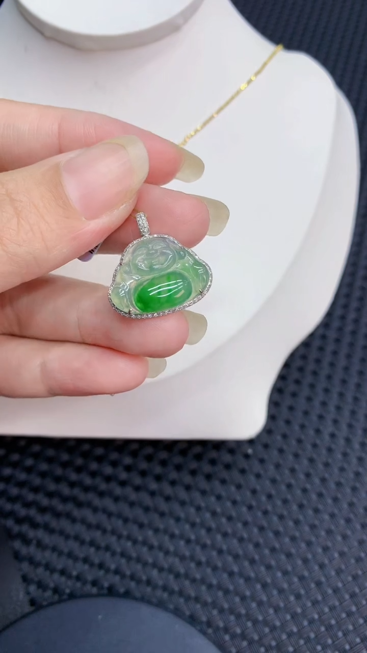 【闪购商品】翡翠颈饰18K金镶嵌            8