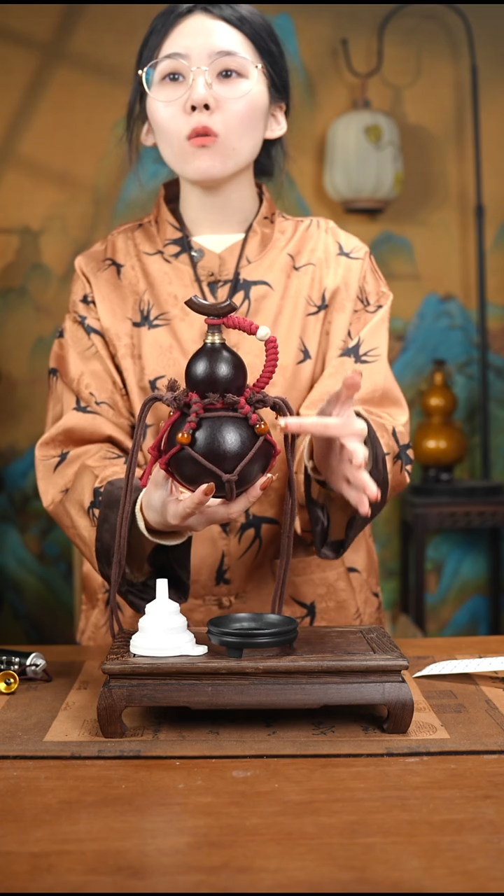 WG004网兜款大漆酒葫芦（现货现发）