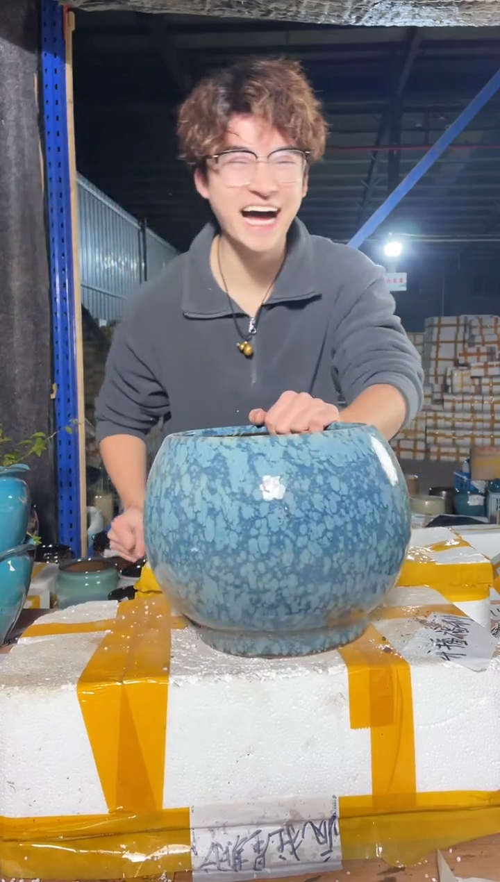 紫砂花盆宜兴紫砂粗陶花盆21-21