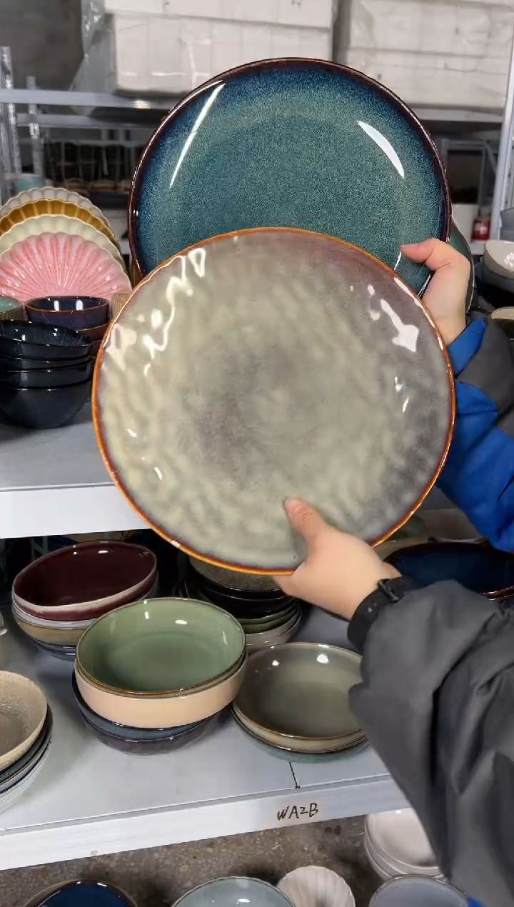 陶瓷外贸尾货瑕疵满20包邮X2 大盘10.5英寸