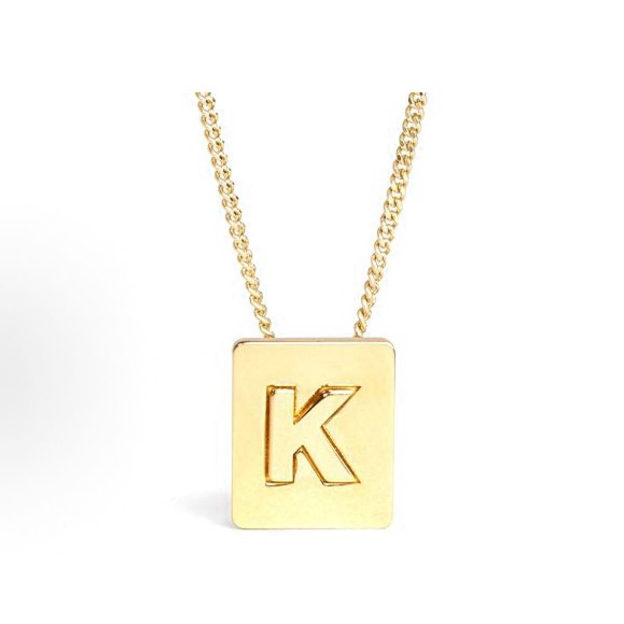 99新 Celine/思琳 Alphabet  金色饰面字母K项链