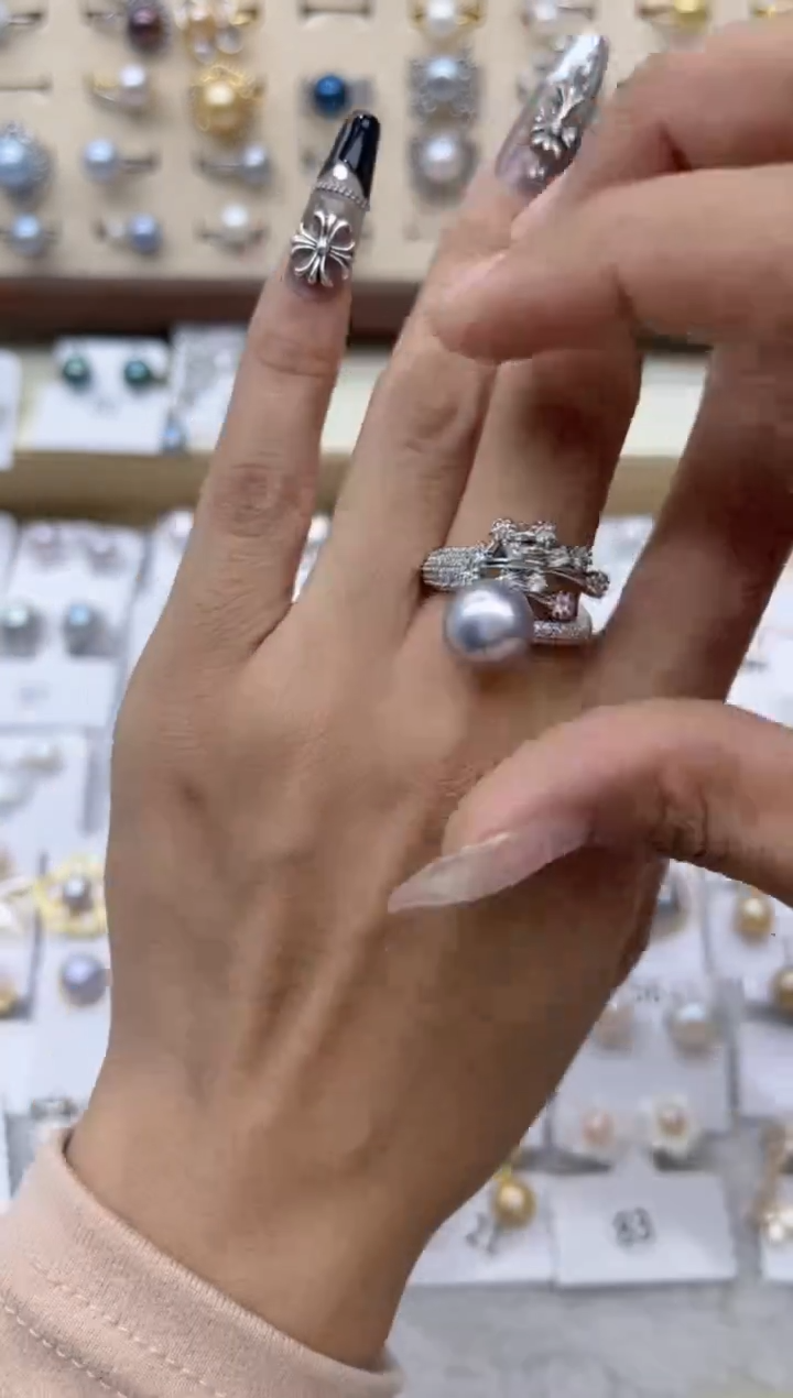 【闪购商品】淡水珍珠戒指合金34