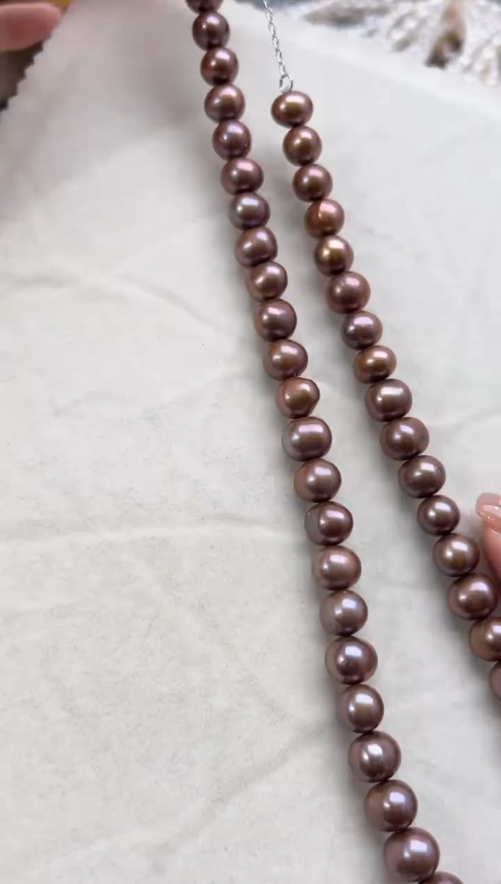 未镶嵌淡水珍珠55珍珠项链（10mm）无核