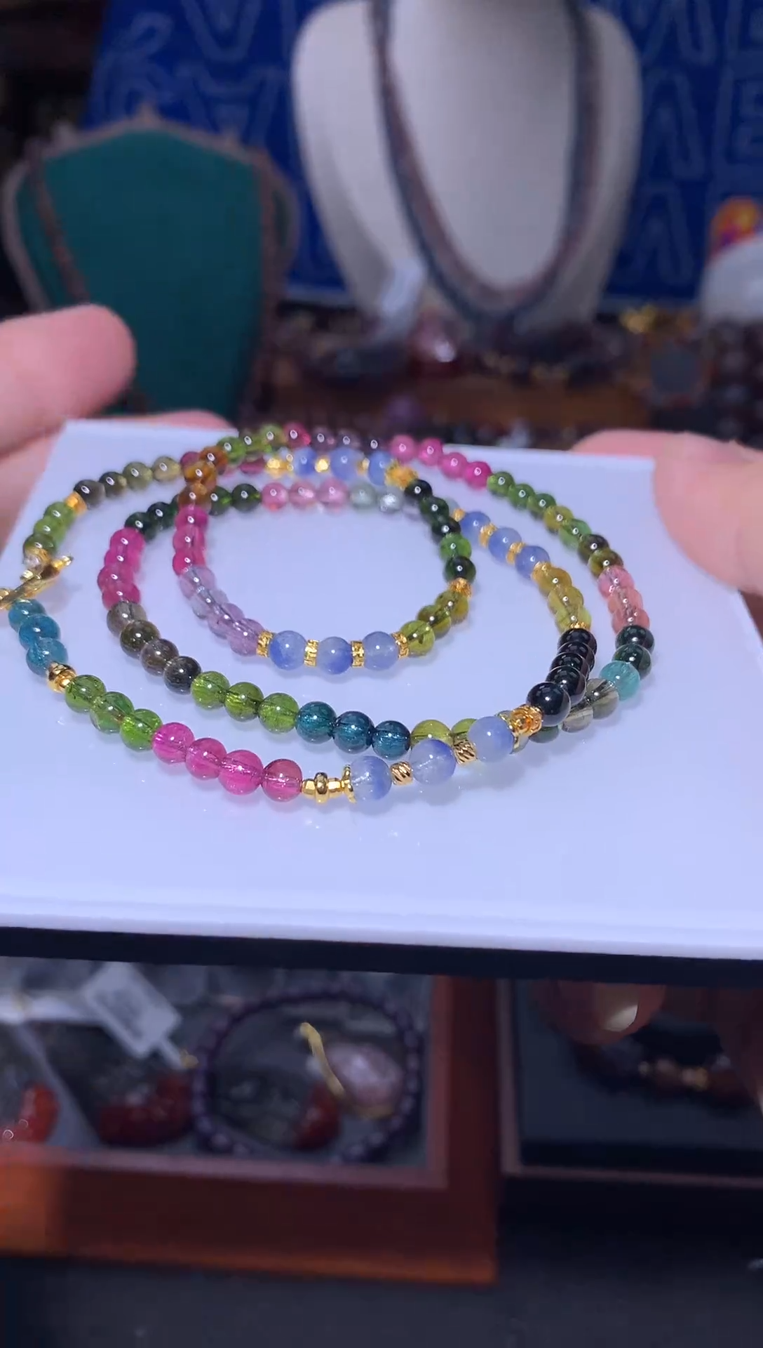 未镶嵌项链碧玺万能链