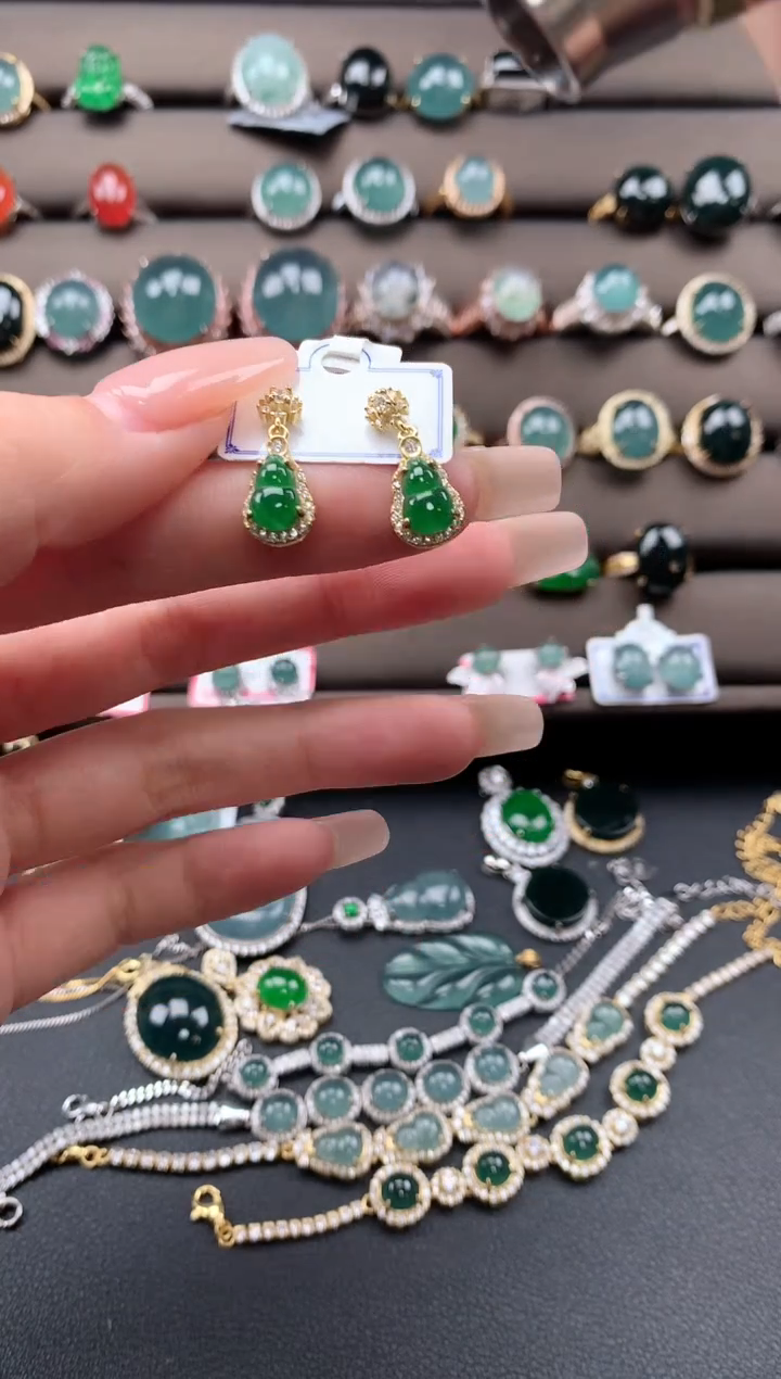 【闪购商品】翡翠戒指银S925镶嵌4324324