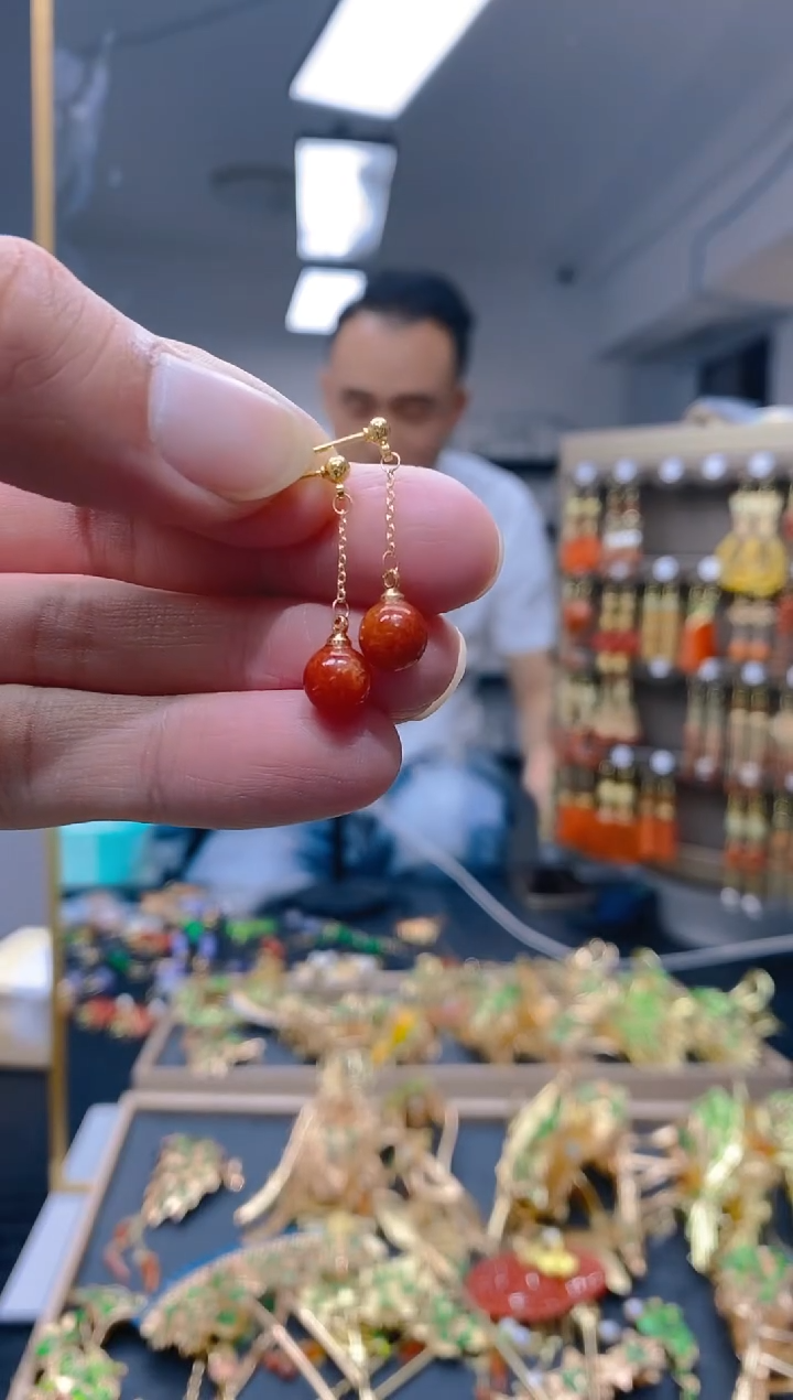 【闪购商品】翡翠耳饰合金0145翡翠耳钉