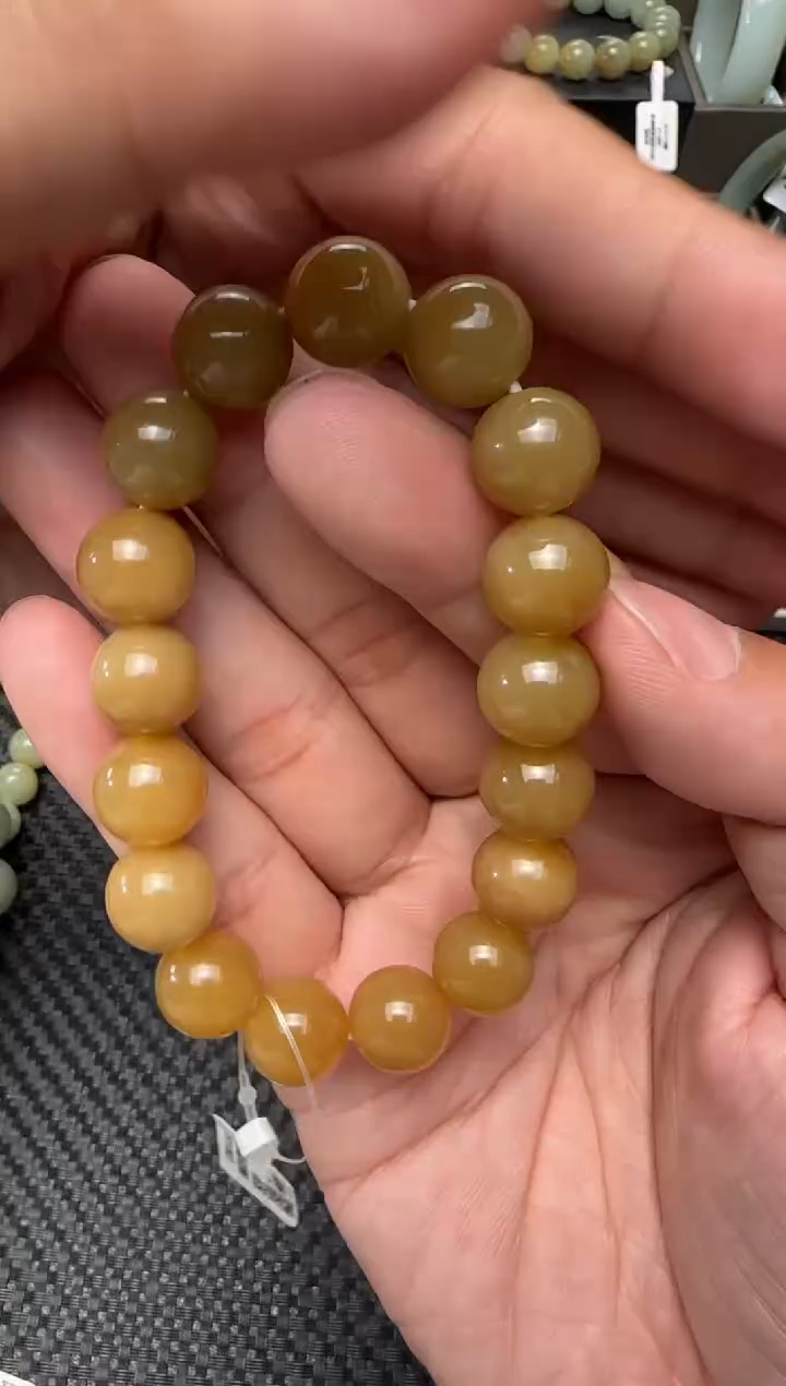 未镶嵌手串和田玉若羌糖手串卡12