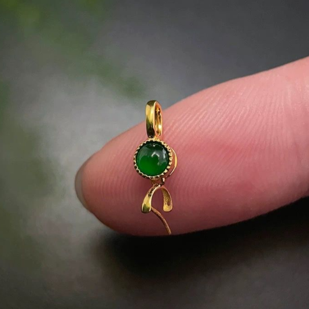 镀18k万能扣头婓濢佛公树叶观音吊坠瓜子扣项链dly小众配件潮流饰