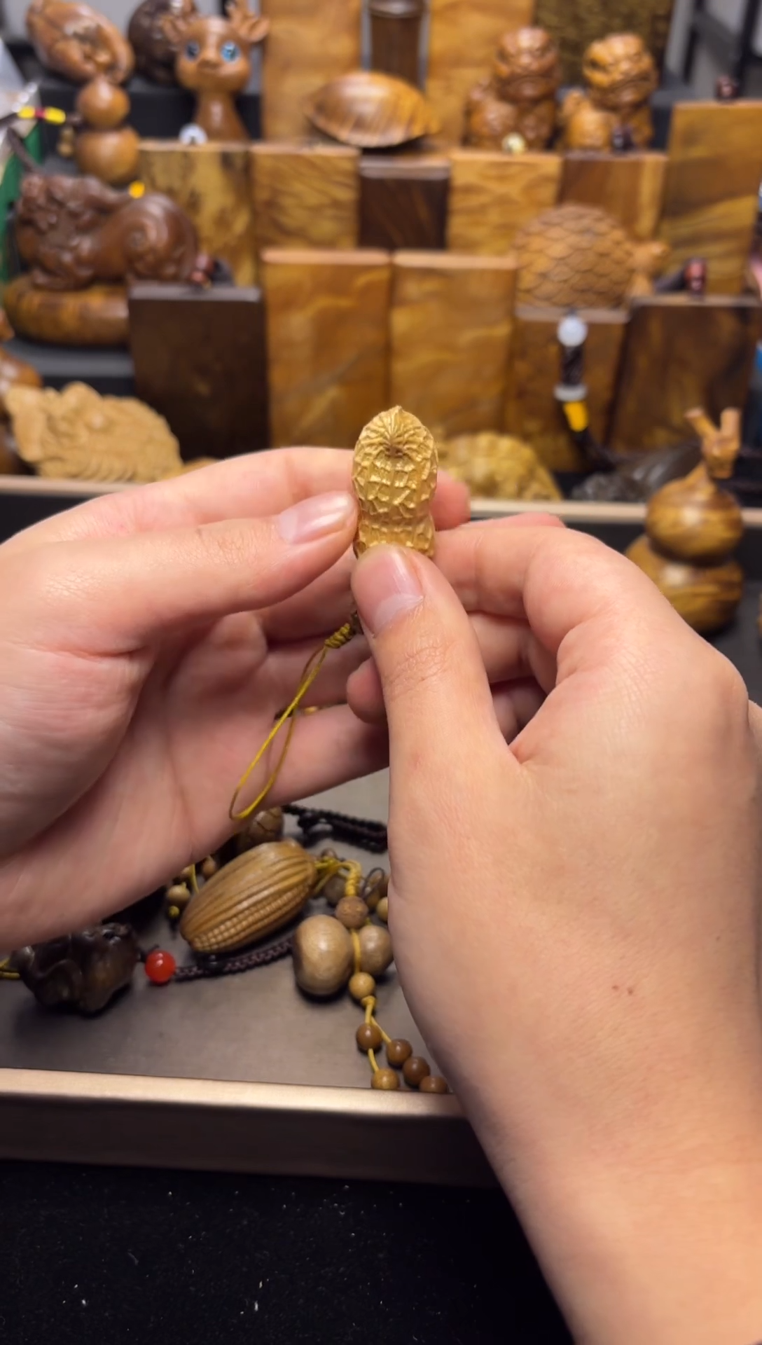 【闪购商品】楠木（金丝楠）手串/手链花生挂件45