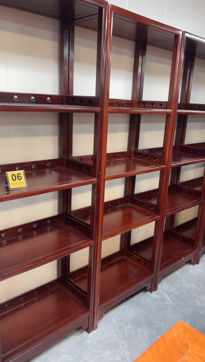 花梨木类家具置物架酸枝色